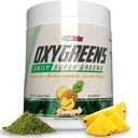 EHP Labs OxyGreens Super Greens Powder - Spirulina & Chlorella Superfood, Green Juice Powder & Greens Suplimente cu fibre prebiotice, Antioxidanti si Suport Imunitate, 30 Serveste (Pineapple)