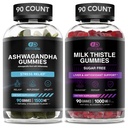 NUTRA EFICACE Ashwagandha Gummies & Milk Thistle Gummies