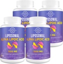 Acid lipozomal Alpha Lipoic 1500mg - cu acetil-L-Carnitină 900mg & Ubichinol 100mg & Vitamina E 15mg, Supliment ALA pentru antioxidanţi.