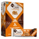 Nugo Slim Dark Chocolate Crunchy Unt de arahide, 16g Proteina Vegana, 3g Zahăr, 7g Fiber, Low Net Carb, Keto Friendly, Gluten gratuit, 24 Conte