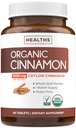 USDA Pastile organice de scorțișoară Ceylon - Suplimentul de Scorțișoară Ceylon de mare potențial cu 1000 mg per servire pentru suport antioxidant corp complet - Vegan non-GMO cGMP verificate Made & Lab (1 lună de aprovizionare)