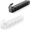 2 Pack Extra Large Pill Organizator, Sukuos Weekly Pilula Box, Pilula Caz, Medicina Organizator pentru Vitamine, Uleiuri de pește sau Suplimente