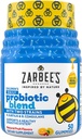Zarbee's Kid Daily Probiotic Blend Gummies cu 2 tulpini pentru suport digestiv; Ușor de mestecat; Gluten-Free & Drug-Free; Vârsta 2+; Aromă de fructe naturale; 50 Conte