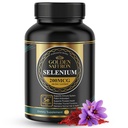 Golden Saffron Seleniu (200mcg Seleniu & 88,5 mg Saffron Extract) - pentru a sprijini sănătatea generală, non-GMO, Gluten Free, Dairy Free, cu Unique și Advanced Formula 