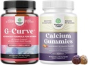 Bundle de G-Curve Fund și pastile de mărire a sânilor - Herbal Enhancer poate sprijini corpul sculptarea curbe și gume de calciu de înaltă absorbție pentru femeile cu vitamina D3 pentru sănătate osoasă și suport imunitar