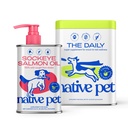 Native Pet The Daily Dog Supplement (60 Scoops) & Salmon Oil for Dogs & Cats (8 Oz) - 11 in 1 Multivitamine & Pure Omega-3 Fish Oil Supplement for Skin & Coat, Joint, Heart Health & Anti-Inflammatory
