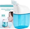 Sistem de irigații nazale, mașină de clătire nazale, mașină de clătire sinus, mașină de curățare sinus cu rezervor de apă și rezervor de colectare a deșeurilor - Curățator nas pentru Sinus, Sinus Adult, Ajutor alergie - albastru