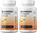 Balancebreens Bromelain 500mg, 120 capsule - Extract de Ananas Enzim digestiv, Suportă Digestia și Suplimentul Comun de Sănătate