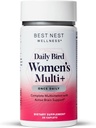 Cel mai bun Nest Wellness Femeii Multi Plus - Brain & Body Supplement de sprijin pentru sănătate - Supliment de fier blând pentru suport energetic - Vitamine metilate - 30 Capsule