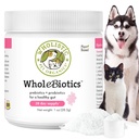 Wholistic Pet Organics WholeBiotics - Daily Dog Probiotics for Digestive Health Support & Immune Boost - 9 Tulpini - Prebiotice și probiotice pentru câini și pisici - Gut Health for Dogs - 1 Oz - 28 Scoops