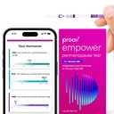 Proov - Empower Hormone Tracker la domiciliu - pentru femei 30-40+ - Înțelegeți echilibrul hormonal & Perimenopauza etapa - Masuri FSH, LH, Estrogen & progesteron - 1 Ciclu Kit de testare