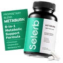 Selerb Metaburn pierdere in greutate pastile pentru femei si barbati - Apetit Suppressant & Fat Burner, suport metabolic pierdere in greutate Supliment cu Berberine, Crom, Ceai verde & B12-60 Capsule