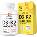 Vitamina D3 K2 5000 UI pentru sistemul imunitar, Oase puternice și suport dinți 