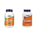 Acum Suplimente, Silymarin Milk Thistle Extract 300 mg cu Artichoke și Dandelion & Suplimente, Vitamina C-1.000 cu Rose HIPS, eliberare susținută, protecție antioxidantă