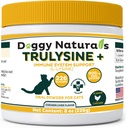 Truensine Plus L-Lysine pentru pisici Suport imun Pulbere orală 8oz/226g - Pisici și pisoi de toate vârstele, Strănut, Runny nas stralucind, Watery Eyes Aroma de ficat de pui (S.U.A)(226 Grams (900mg / Scoop))