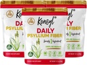Konsyl Daily Psyllium Fiber, 3 Pack, 360g Gusset Bag, Gluten Free, Non OMG, Keto Friendly, Nearomat, Easy Mixing Fiber
