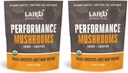 Laird Superfood Organic Performance Mushroom Blend cu Chaga, Cordyceps, Coama Leului și Maitake pentru energie și cunoaștere, 3.17 oz. Pungă, ambalaj cu 2 doze