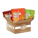 Twin Peaks Ingrediente Carb scăzut, Keto Puffs proteine prietenos, (Pachet de Varietate, 2.1 Ounce), 2 Serviri, 3 Pack (60g, 42g Proteina, 4g carbohidrati)
