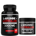 L Arginine L Citrullin (240 Count) - Nitricoxid de sulf pilula pentru rezistenta si rezistenta la rezistenta si L Arginine L Citrullina (3g) - Nitricoxid de pudra pentru performanta si rezistenta - Vegan & SUA Made