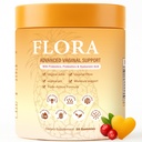 Flora Plus Gume probiotice pentru femei, Advanced Vaginal Support Probiotics Gummies, Ph Balance, Promoveaza sanatos vaginale Odor & Flora, Ananas, 60 Conte(1)