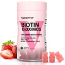 Gume Biotin pentru cresterea parului 10000mcg - Vitamine Vegan Biotin susține păr sănătos, piele și unghii, guma de păr pentru femei și bărbați - non-GMO, supliment masticabil