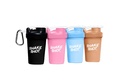 Culori 4 ambalaj - 4oz flacon mini Shaker pentru antrenament pre, Creatină, suplimente mici Scoop (Nu pentru proteine) Clip & Shaker Ball