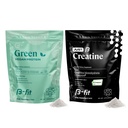 B-FIT B Proteină Vegană + doar Creatină - Pudră de proteine de mazăre 600g - Shake de proteine pe bază de plante - Creatină pulbere monohidrată - Creature - 90 Servings - 450 g