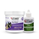 PET KING BRANDS ZYMOX Urechile enzimatice și soluție otică Hidrocortizon gratuit pentru câini și pisici - Bundle produs - pentru murdare, Waxy, Urechi mirositoare & la Soothe Infecții, 100 Count Wipes & 1,25oz Flacon