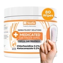 Nootie Deget medicamentat Ureche Wipes cu Clorhexidină pentru câini, Gentle Dog Ureche Curățare Șervețele pentru Mâncărici, Urechi Sensibile - Ajuta la eliminarea ceara, Buildup Dirt, & Odor 80 Wipes - Made in USA