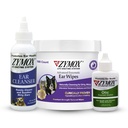 PET KING BRANDS ZYMOX Şerveţele enzimatice pentru urechi, cleanser pentru urechi, soluţie ureche & Otic pentru câini şi pisici - Bundle produs - pentru murdare, Waxy, urechi mirositoare şi pentru a Soothe Infecţii ale urechii, 100 ct, 4 oz şi 1,25 oz