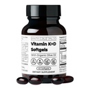 Santa Cruz Paleo Vitamina K2 + D3 Softgels, supliment zilnic cu ulei de măsline organice, include vitamina K1 și două forme de K2, susține inima și sănătatea osoasă, gluten gratuit, zahăr fără, Paleo, Keto, 60 Conte