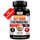 Kaya Naturals Supreme Fat Burner - pierdere în greutate pastile Femei şi bărbaţi - Appetit Suppressant Supliment - puternic termogenic Dieta pastile - Natural Energy Boost Oxy Burn 60 Conte
