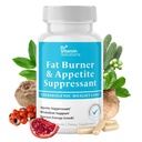 Fat Burner pentru femei și bărbați - Appetit Suppressant pentru pierderea in greutate - Pastile w/Metabolism Booster Termogenic pierdere in greutate Supliment - Crom, Cofeina & Ceai verde - 30 capsule