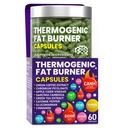 Capsule termogenice Fat Burner - pastile de pierdere in greutate pentru femei si barbati, Apetit Suppressant, Booster metabolic - Ceai verde, extract de cafea, Garcinia Cambogia - pastile dietetice pentru pierderea in greutate - 60 capsule