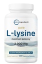 Pur L-Lysine 2000mg, 300 Capsule vegetale 
