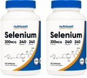 Nutricost Seleniu 200mcg, 240 Veggie Caps (2 flacoane) - Non-GMO, Gluten Free L-Selenometionină