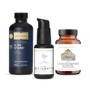 Quicksilver Stiintific Ultra Vitamina lichid Multivitamine cu Bioactive B Complex, Vitamine C, D, E & K (100ml), plus Dr. Shades Catalyzed Mineral Complex & Bitters No. 9 pentru energie, Detox & Digestiv