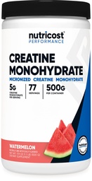Nutricost Creatin Monohidrat pulbere (Watermelon, 500 Gram) - Micronized Creatin Supplement - Vegan, Non-GMO, Gluten Free
