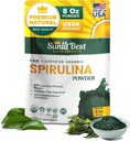 Sunlit Cel mai bun Spirulina Powder Organic USDA - Clorofila, Absorbție rapidă, albastru-verde Spirulina Algae, Proteina Vegan brut - non-GMO, Gluten Free Superfood Energy, Gut, Immune Supplement - 8 Oz