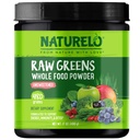 NATURLO Greens Raw Superfood Powder - Neîndulcit - Boost Energy, Detoxifiere, Îmbunătățire Sănătate - Spirulina organică - Iarbă de grâu - Alimentație completă din fructe și legume - 480 Grams