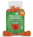 Gume de vitamina C Maxi-Health cu zinc - vitamina C Maxi-Health cu zinc pentru copii și adulți - Suport respirator și Booster imunitar - Nu Conservanți și arome artificiale - 60 Gume cu formă de fructe