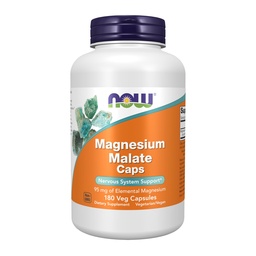 ACUM Alimente Suplimente, Capace de magneziu Malate cu 95 mg de Magneziu Elemental, Sistem nervos Suport*, 180 Veg Capsule