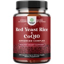 Red Yeast Rice cu supliment CoQ10 - Advanced Healthy Heart & Healthy Cholesterol Levels Formula pentru bărbați și femei - extra Putere Capsule cu Red Yeast Rice 1200 mg capsule cu CoQ10-240 Număr