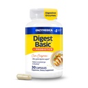 Enzymedica, Digest Basic + Probiotice, Enzime Digestive Gentle cu 400 Milioane de culturi active CFU per capsulă, 30 capsule