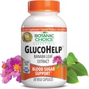 Alegerea botanică Gluco ajută Banaba Leaf Extract-Gluten gratuit, non-GMO pentru bărbați și femei, 60 capsule