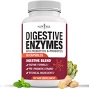 NOU Enzime digestive pentru sanatate - Enzime multiple probiotice cu prebiotice si probiotice cu Lipase pentru femei si barbati pentru sanatate digestiva, Enzime zilnice pentru digestie - 60 Conte