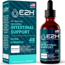 E2H Advanced Intestinal Supplement - Natural Intestinal Curățare și Digestive Curățare Supliment - Wormwood și extract negru de nuc - non-GMO, Vegan - 2 Fl Oz