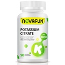 Citrat de potasiu 1000mg, Supliment de potasiu pentru cramps picior, musculare & Heart Health, Vegan, non-GMO, Gluten gratuit, 90 capsule