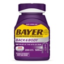 Bayer Extra Putere 500 mg Aspirină Plus Cafeina pentru ajutor puternic durere, 200 Caplete acoperite