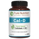 Nutriţie pură Cal D - Pe bază de plante Calciu cu VIT D3 K2 & Magneziu 